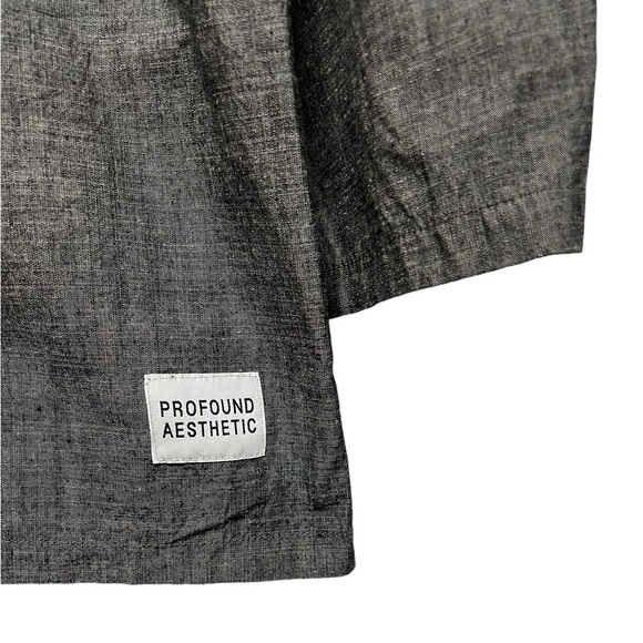 PROFOUND AESTHETIC Button-Down Coat Gray L - Picture 7 of 13
